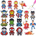 SHOWERRING 5D Diamond Art Stickers Kit for Kids - Super Hero Rhinestone Mosaic Craft Set with 18 Patterns