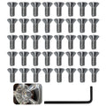 SHUJUKU 40-Pack Wheel Center Cap Screws with Allen Wrench, Stainless Steel for American Racing Torq Thrust