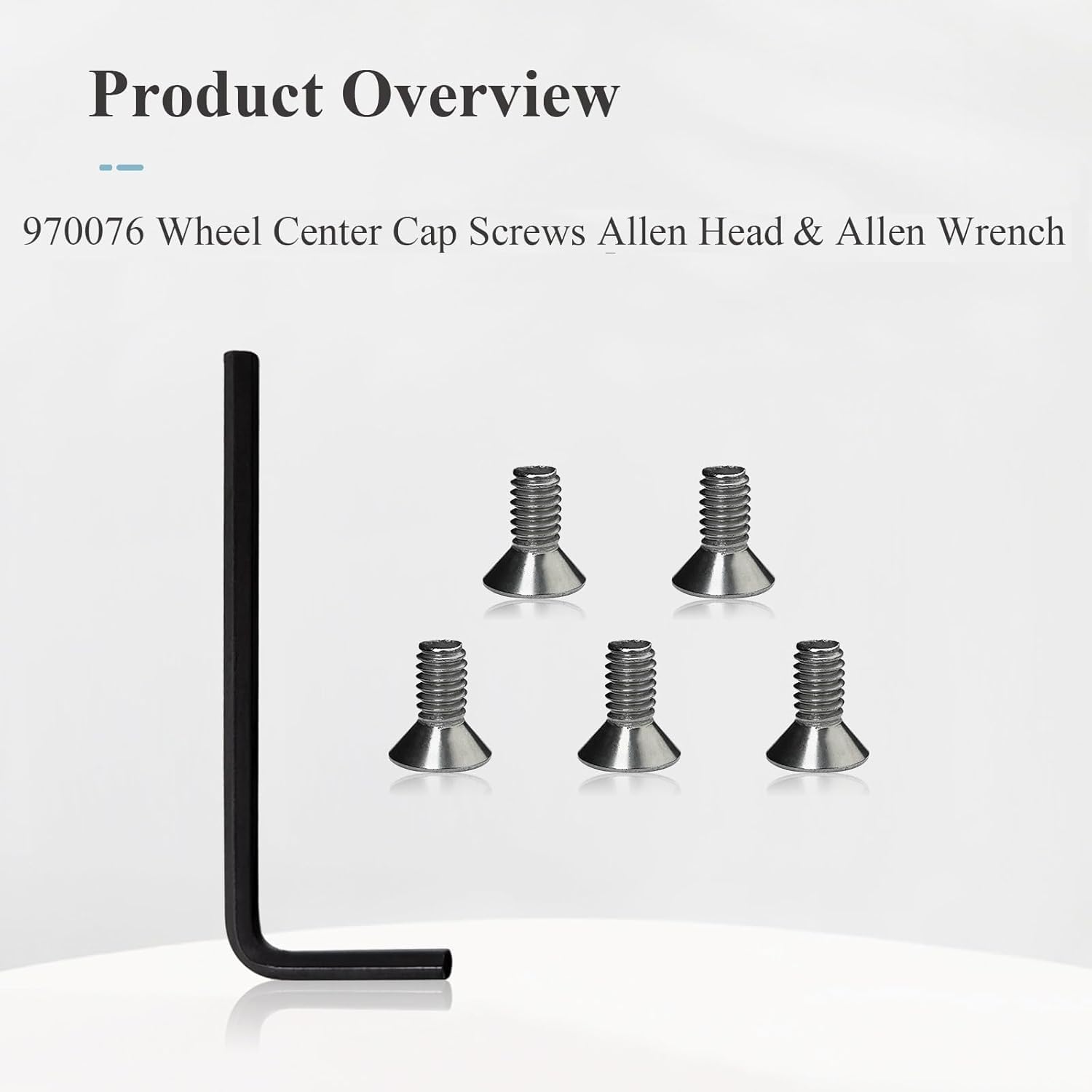 SHUJUKU 40-Pack Wheel Center Cap Screws with Allen Wrench, Stainless Steel for American Racing Torq Thrust