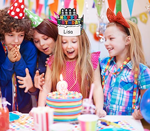 SICOHOME Paper Crown Hats for Kids - 36 Pack Adjustable Birthday Crowns for Classroom Party Supplies