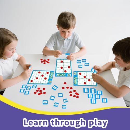 Sight Word Bingo Game – Learn to Read with Level 1 & 2, Kindergarten Preschool Reading Activities, Classroom & Homeschool