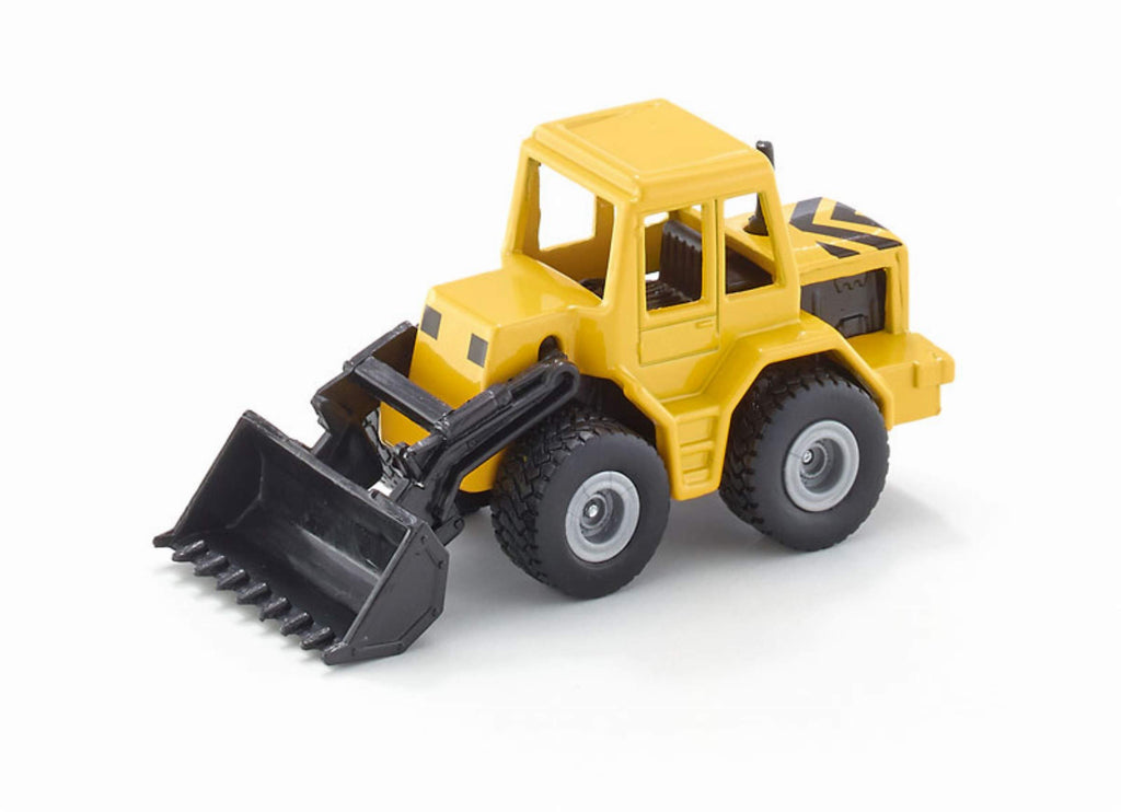 Siku 0802 Front Loader Diecast Model – Movable Loading Arm, Yellow/Black, 7.7 cm