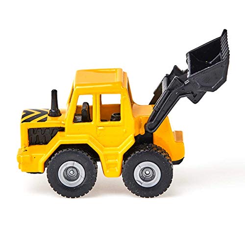 Siku 0802 Front Loader Diecast Model – Movable Loading Arm, Yellow/Black, 7.7 cm