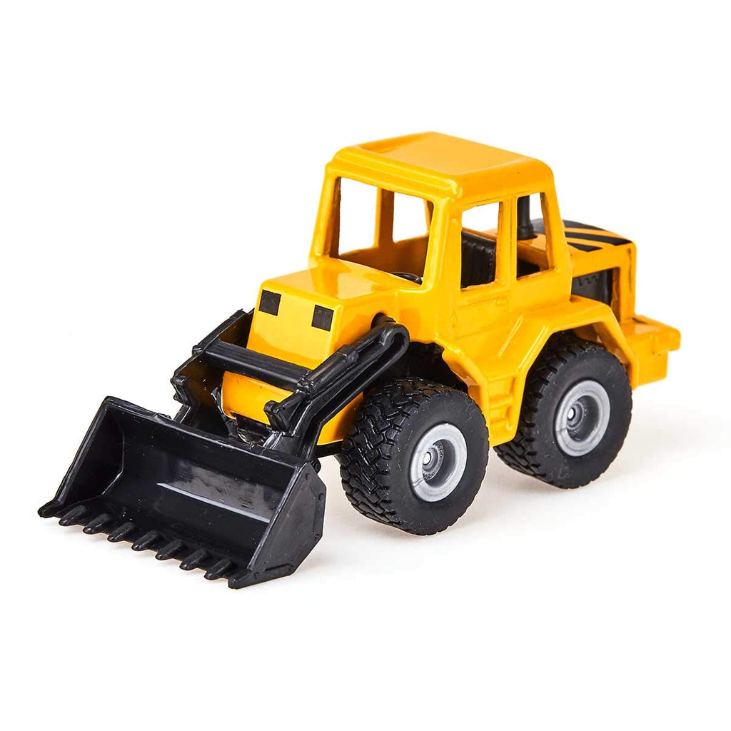 Siku 0802 Front Loader Diecast Model – Movable Loading Arm, Yellow/Black, 7.7 cm