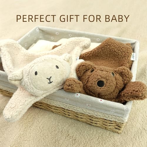 SILI FACTORY Brown Bear Lovey - Soft Baby Security Blanket & Plush Toy for Infants