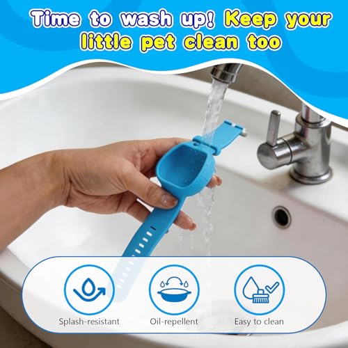 Silicone Wristband for Tamagotchi Original – Blue, Adjustable Anti-Drop Strap for Gen 1 & 2, Neon, Retro Flowers, 90s Edition, Fresh Strawberry