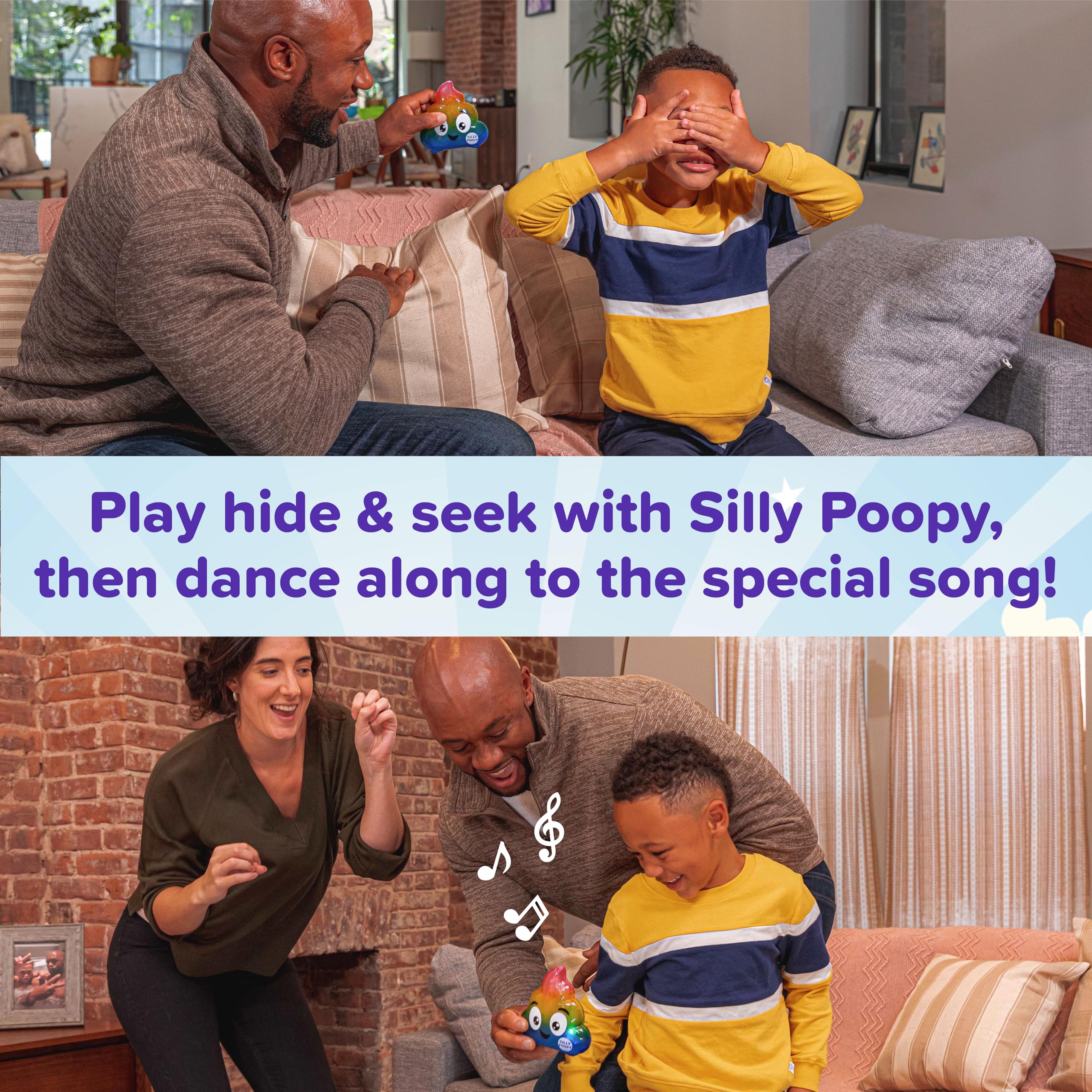 Silly Poopy's Hide & Seek – Talking, Singing, Rainbow Hide-and-Seek Toy for Toddlers Ages 3+