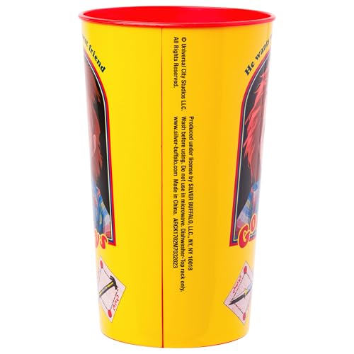 Silver Buffalo Chucky 'Good Guys' 4-Pack Plastic Cups – 22 oz, Officially Licensed Horror Drinkware