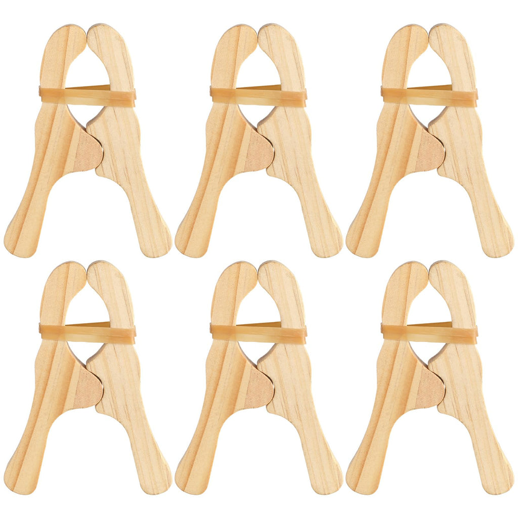 Simgoing 6-Piece Wooden Fort Building Clips for Blankets and Silks