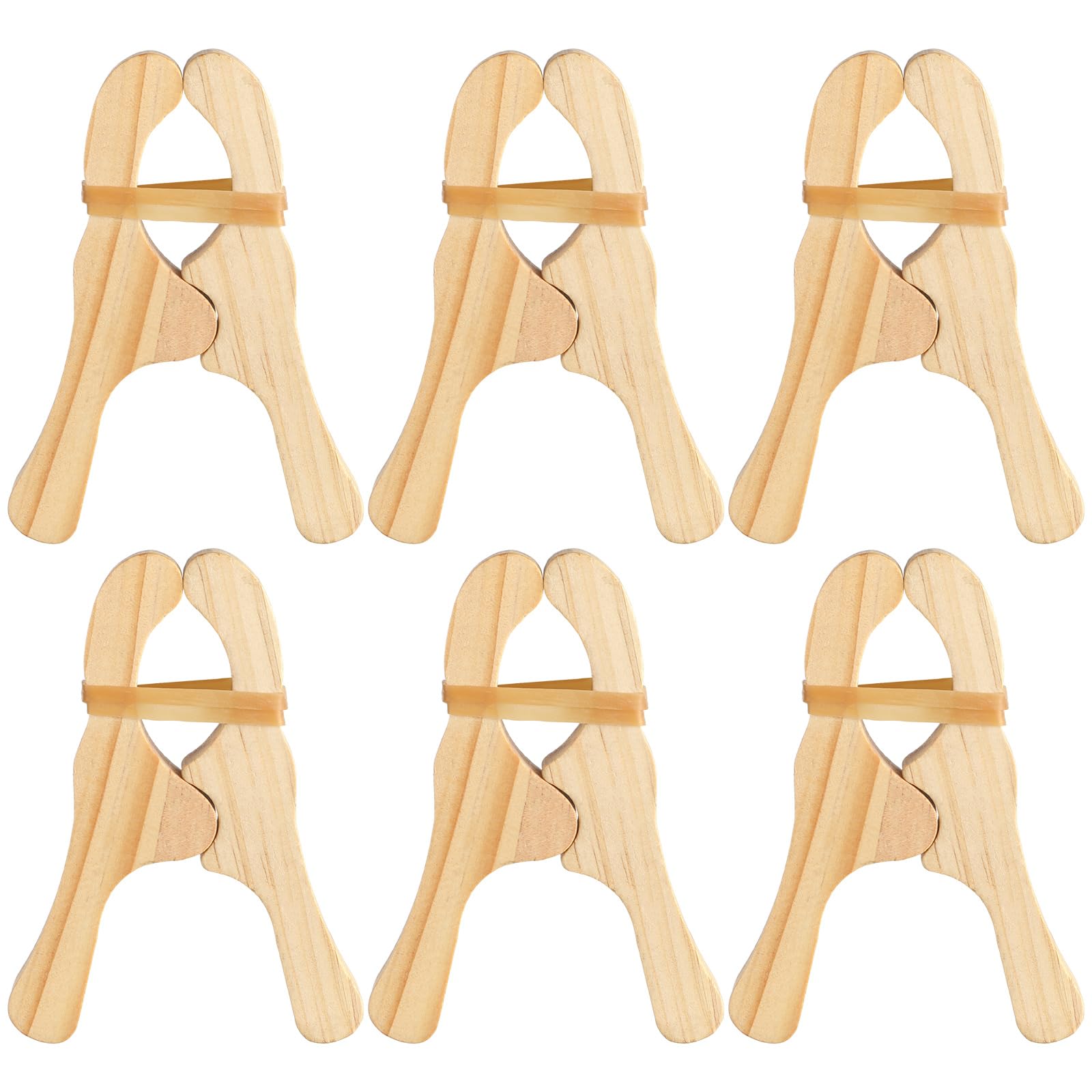 Simgoing 6-Piece Wooden Fort Building Clips for Blankets and Silks