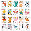 Sinceroduct 100PCS Make Your Own Stickers for Kids – 20 Animal Faces, Reusable & Waterproof Craft Stickers