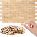 Sintuff 200-Piece Beige Bamboo Dollhouse Flooring - 1:12 Scale Geometric Wood Floor Boards for Miniature Rooms