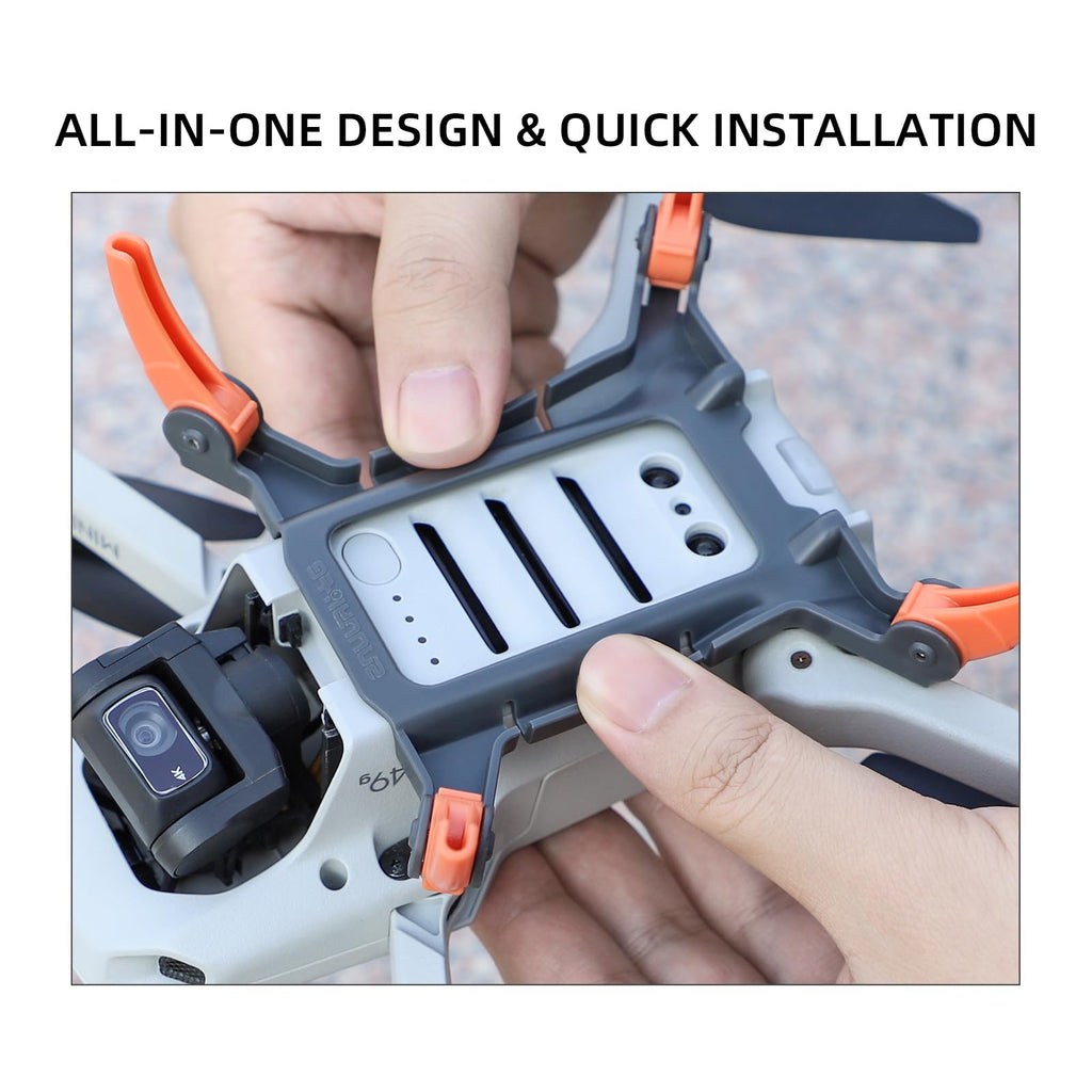 Sinyutia Foldable Landing Gear for DJI Mini 4K / Mini 2 SE / Mini 2 – Gray Spider Legs with 32mm Height Boost