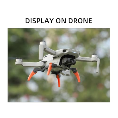Sinyutia Foldable Landing Gear for DJI Mini 4K – Orange-Gray, 32mm Height Boost, Ultra-Light 0.073 lbs