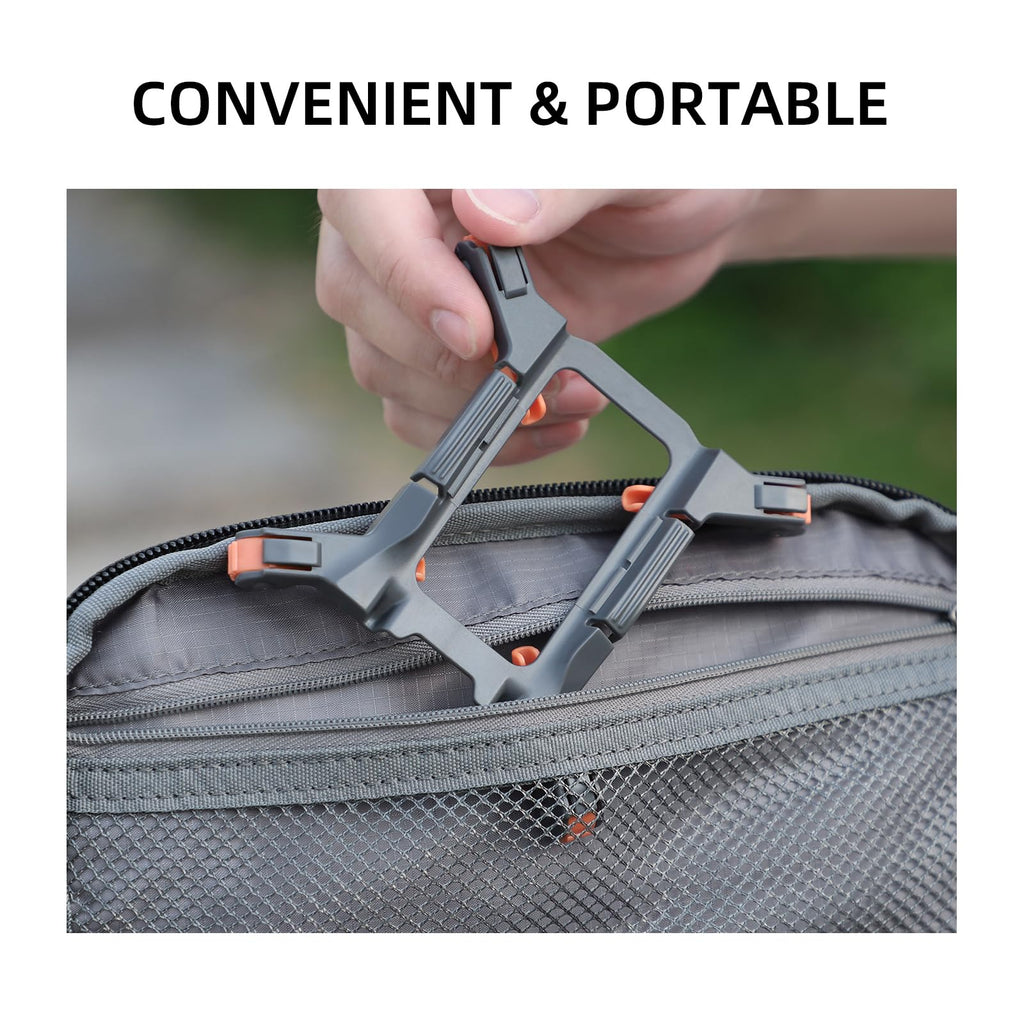 Sinyutia Foldable Landing Gear for DJI Mini 4K – Orange-Gray, 32mm Height Boost, Ultra-Light 0.073 lbs