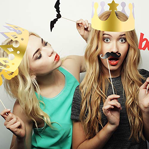 SIQUK 30 Pieces Gold Paper Party Crowns – King Hats for Birthdays and Celebrations