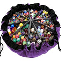 SIQUK Large Dice Bag with 9 Pockets - Holds 300+ Dice, Dark Violet