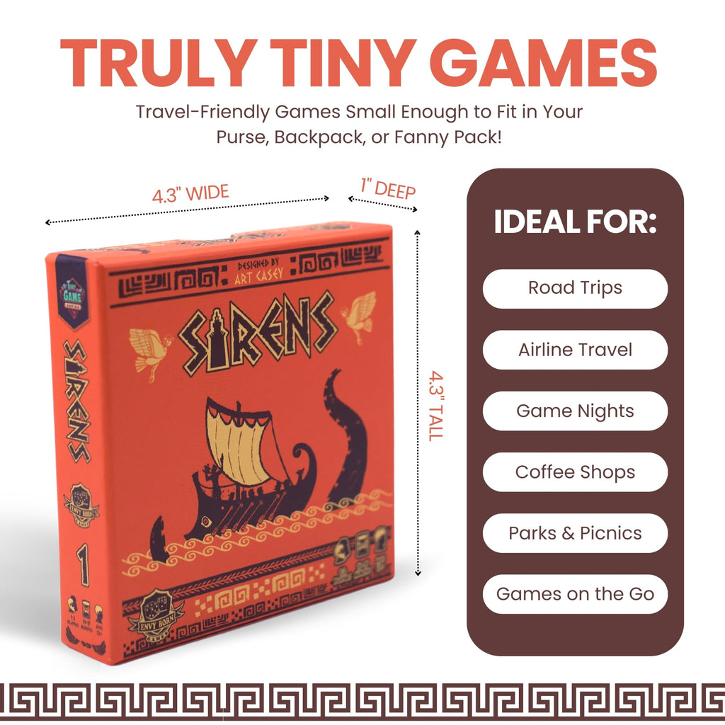 Sirens Greek Mythology Card Drafting Game – Tiny Series, 1-2 Players Ages 12+