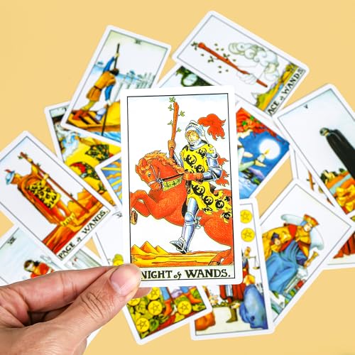SirShop 78 Classic Tarot Deck with Guide Book – Star Back Design, Fortune Telling Cards for Beginners & Family