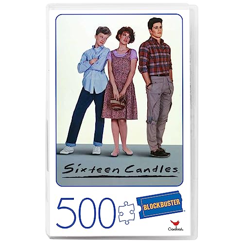 Sixteen Candles 500-Piece Jigsaw Puzzle in Retro Blockbuster VHS Case – 18x24
