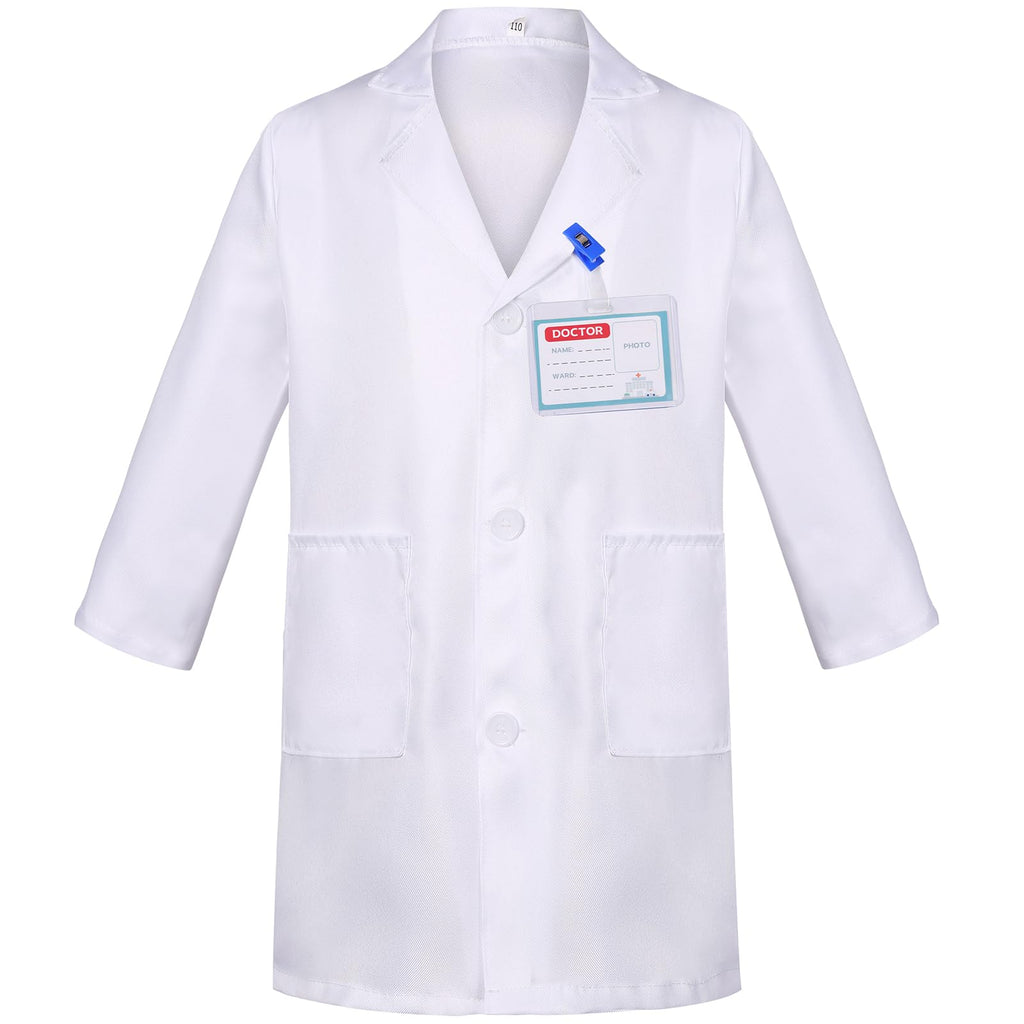 SIZGAROOT Doctor Costume for Kids – Lab Coat Dress-Up for Toddlers, Girls, Boys, Halloween Party