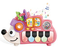 Sjxzfmm Baby Musical Piano Toy for Toddlers 1-3, Busy Board with Lights & Sounds, Pink Hedgehog Design, Montessori Gift for 1 Year Old Boys Girls