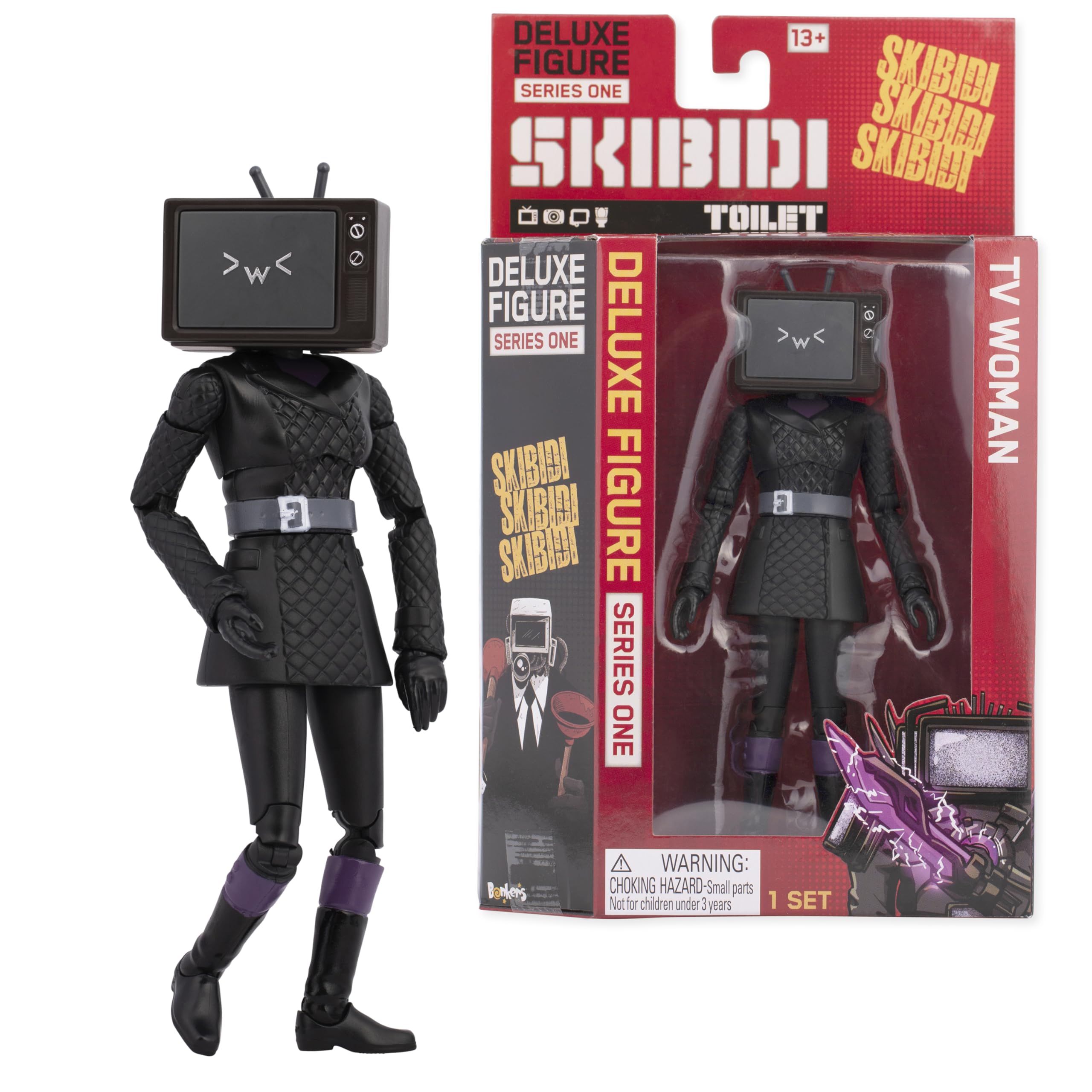 SKIBIDI Toilet Deluxe TV Woman Figure 6 Inch – Official Collectible with 22 Points of Articulation