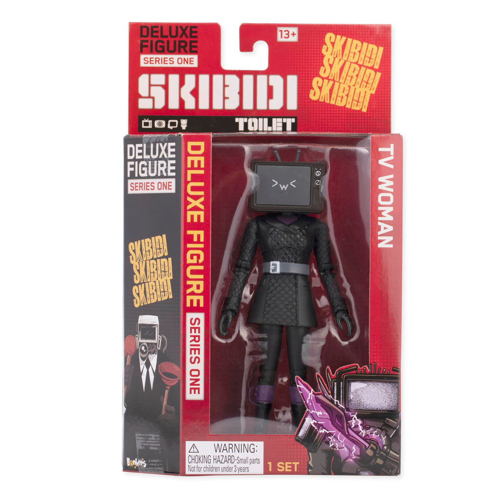 SKIBIDI Toilet Deluxe TV Woman Figure 6 Inch – Official Collectible with 22 Points of Articulation