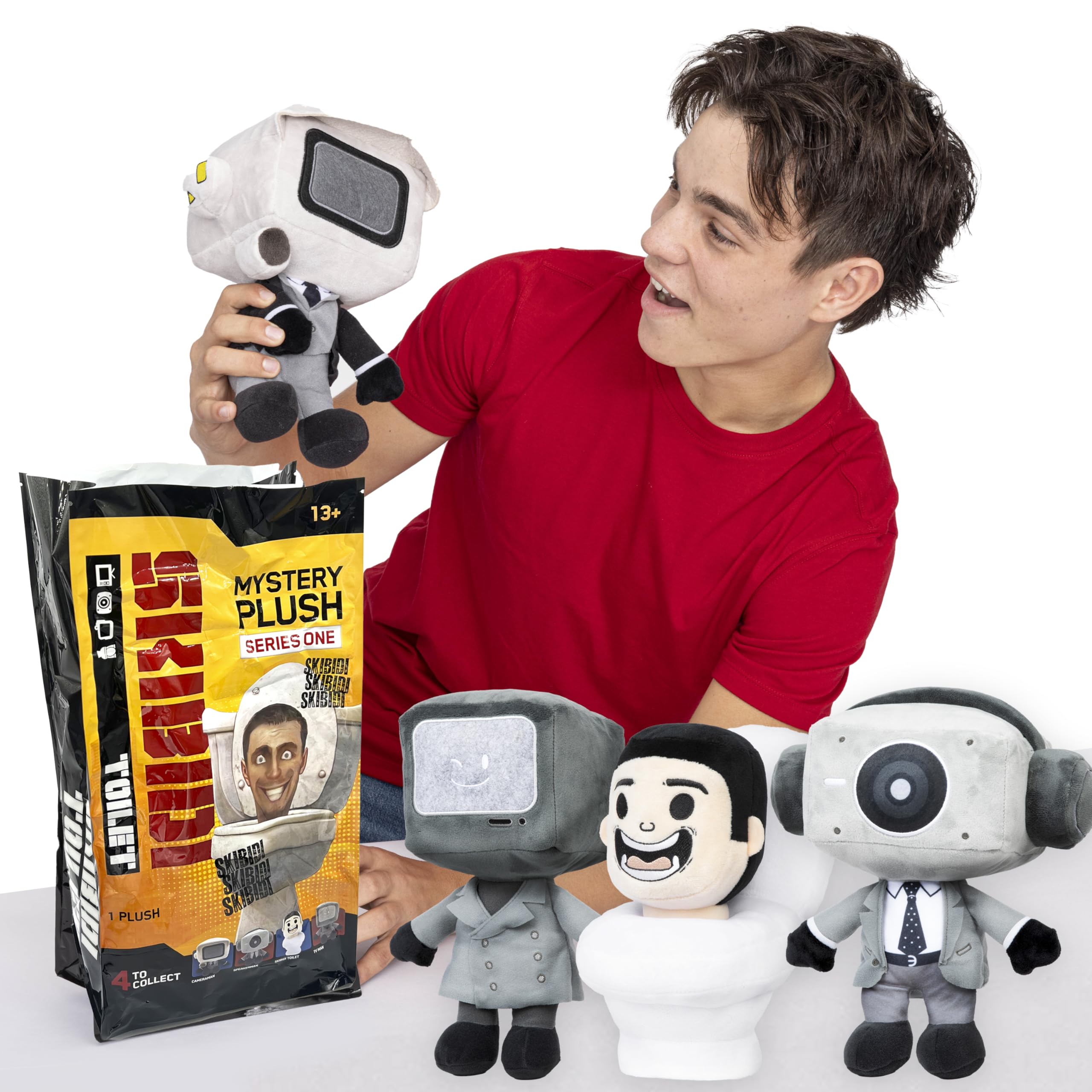 Skibidi Toilet Mystery Plush – 11-Inch Blind Box, 4 Characters to Collect (Officially Licensed)
