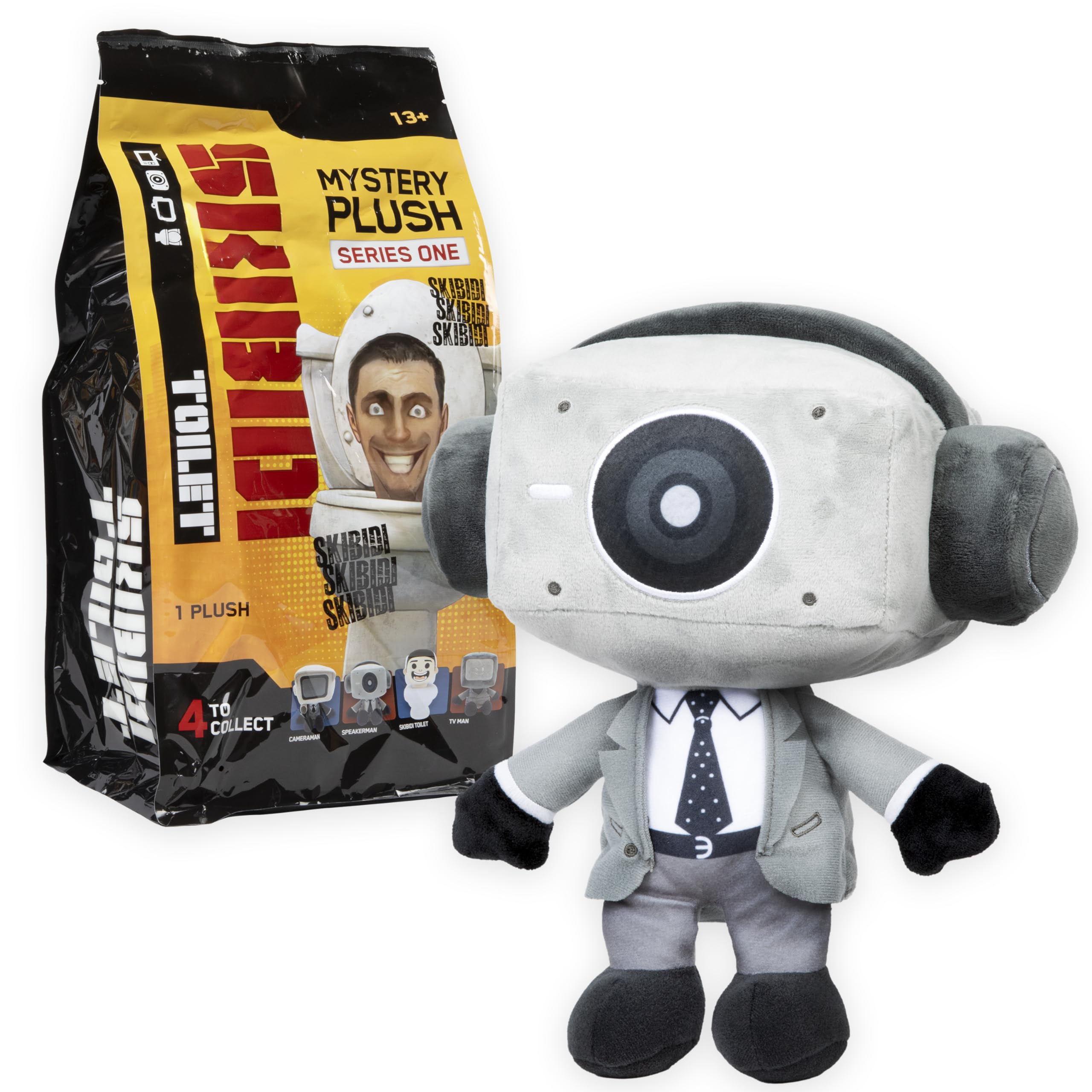 Skibidi Toilet Mystery Plush – 11-Inch Blind Box, 4 Characters to Collect (Officially Licensed)