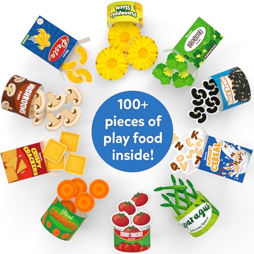 Skillmatics Grocery Set with 100+ Pieces of Realistic Pretend Play Food for Kids Ages 3-7