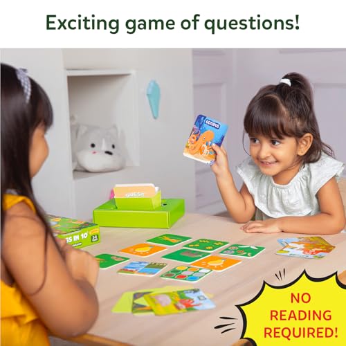 Skillmatics Guess in 10 Junior - Animal Kingdom Card Game for Preschoolers Ages 3-6
