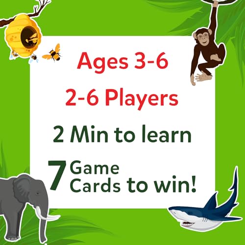 Skillmatics Guess in 10 Junior - Animal Kingdom Card Game for Preschoolers Ages 3-6