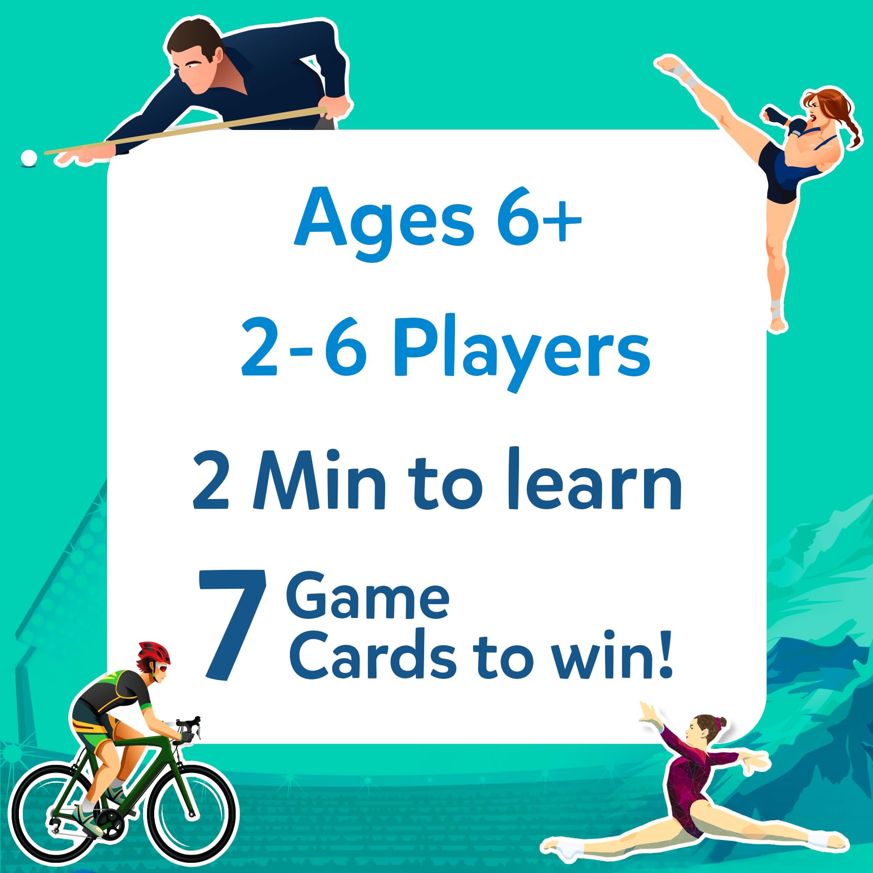 Skillmatics Guess in 10 Sports Card Game – Fun Trivia for Families, 50 Cards, 2-6 Players, Ages 6+