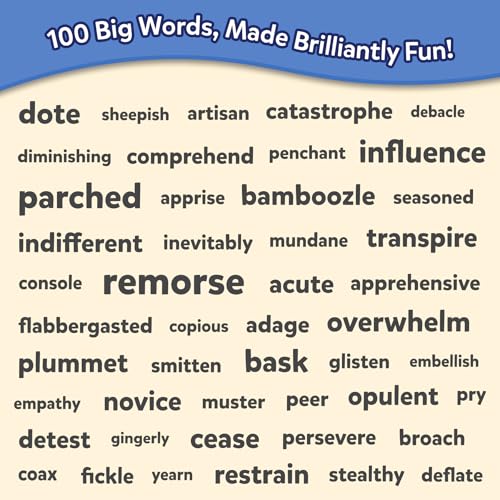 Skillmatics Wordables - 100 Vocabulary Flash Cards for Kids Ages 8+ | Memory Science, Screen-Free Word Game