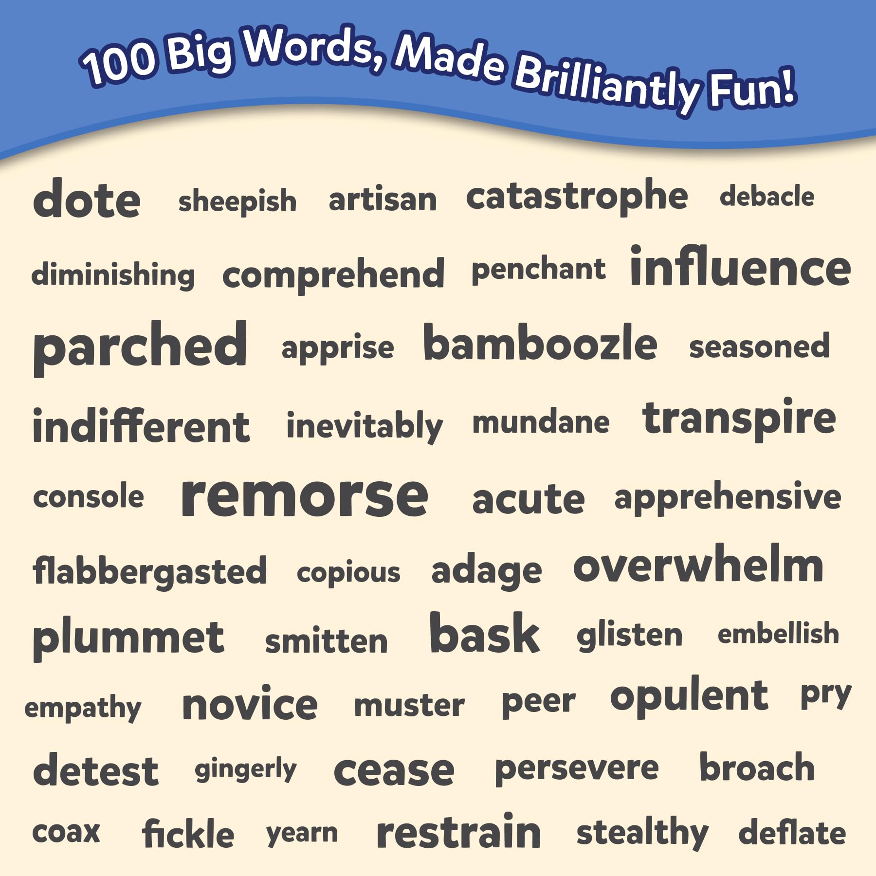 Skillmatics Wordables - 100 Vocabulary Flash Cards for Kids Ages 8+ | Memory Science, Screen-Free Word Game