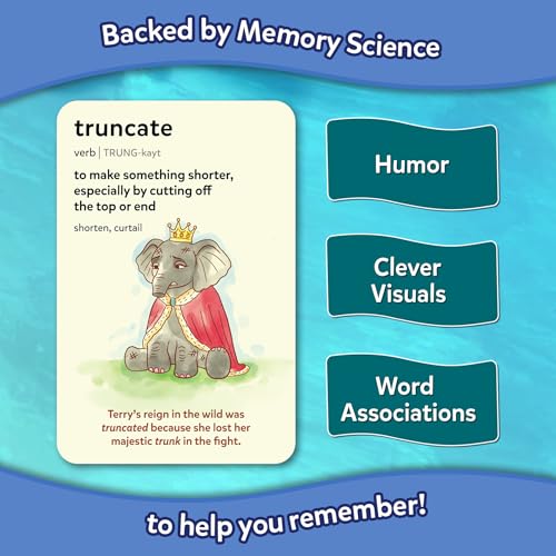 Skillmatics Wordables Level 2 Flash Cards – 100 Big Words for Ages 10+ with Visuals & Wordplay