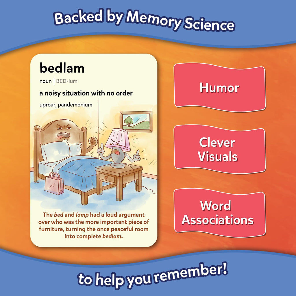 Skillmatics Wordables Level 3 SAT Vocabulary Flash Cards – 100 Words with Memory Science Visuals, Ages 12+
