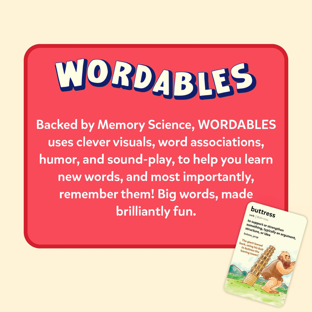 Skillmatics Wordables Level 3 SAT Vocabulary Flash Cards – 100 Words with Memory Science Visuals, Ages 12+