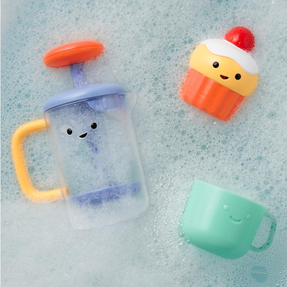 Skip Hop Café Bubble & Foam Bath Toy Set – Bubble Foamer, Squirtie & Cup for Toddlers 12m+