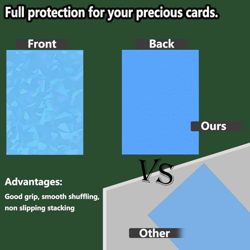 Sky Blue Holographic Cracked Ice Card Sleeves – 100 Count, Fit MTG, Yu-Gi-Oh!, Baseball, and More