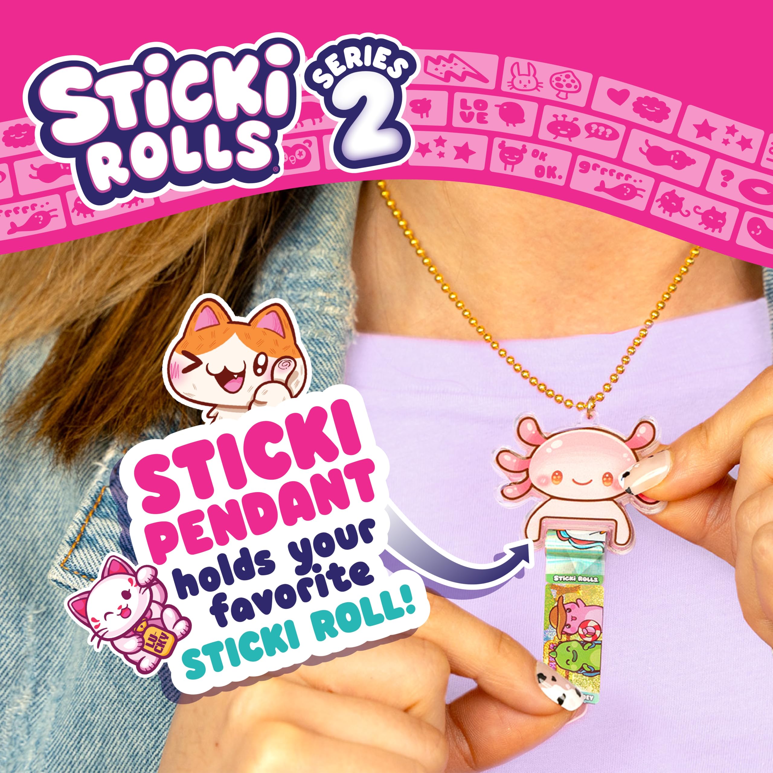Sky Castle Sticki Rolls Pendant Pack Series 2 - Booboo: 120 Wearable Stickers, Toy Pendant & Bracelet for Kids Ages 5+