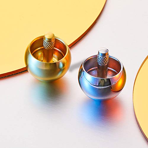 Skylety 2-Piece Metal Spinning Top Set – Gold & Silver Flip-Over Gyroscopes for Stress Relief and Fun
