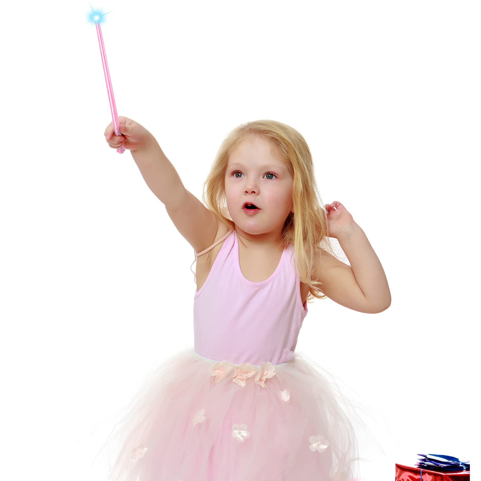 Skylety 3-Pack Light-Up Wands with Sound - Pink, Purple, Blue - 14-Inch Magic Fairy Princess Wands for Cosplay and Parties