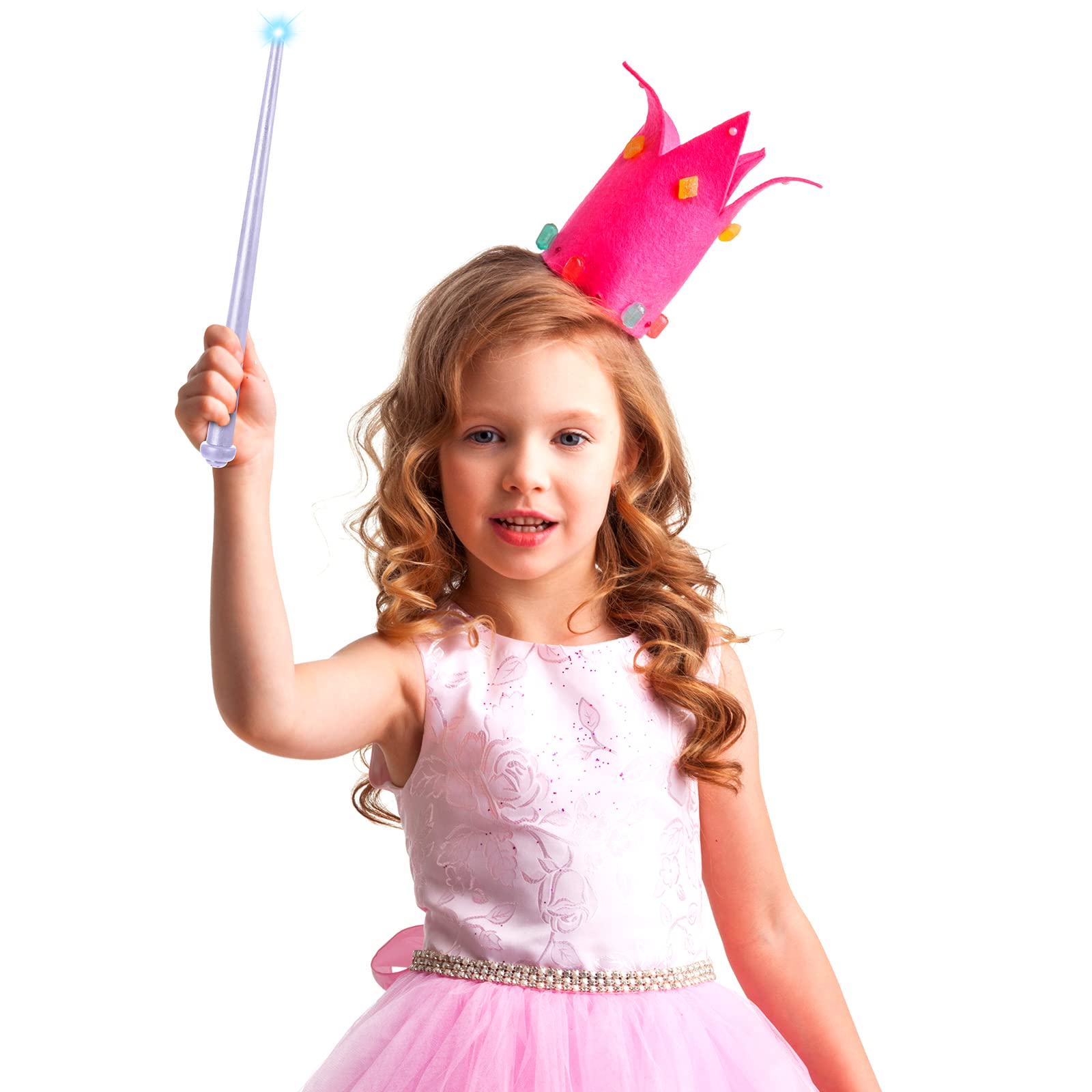 Skylety 3-Pack Light-Up Wands with Sound - Pink, Purple, Blue - 14-Inch Magic Fairy Princess Wands for Cosplay and Parties