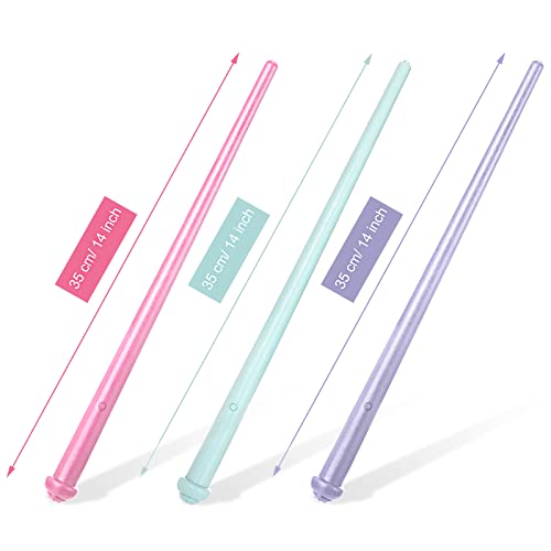 Skylety 3-Pack Light-Up Wands with Sound - Pink, Purple, Blue - 14-Inch Magic Fairy Princess Wands for Cosplay and Parties