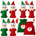 Skylety 6-Pack Mini Christmas Doll Babies with Velvet Bags – Red & Green