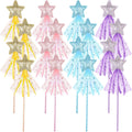Skylety 8-Pack Fairy Wands: Glitter Star Princess Wands for Party Favors and Costume Props