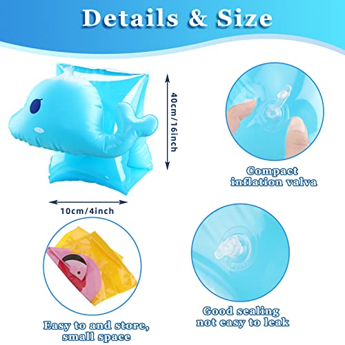 Skylety 8-Piece Inflatable Swim Arm Floaties for Toddlers – Colorful Cartoon Arm Bands