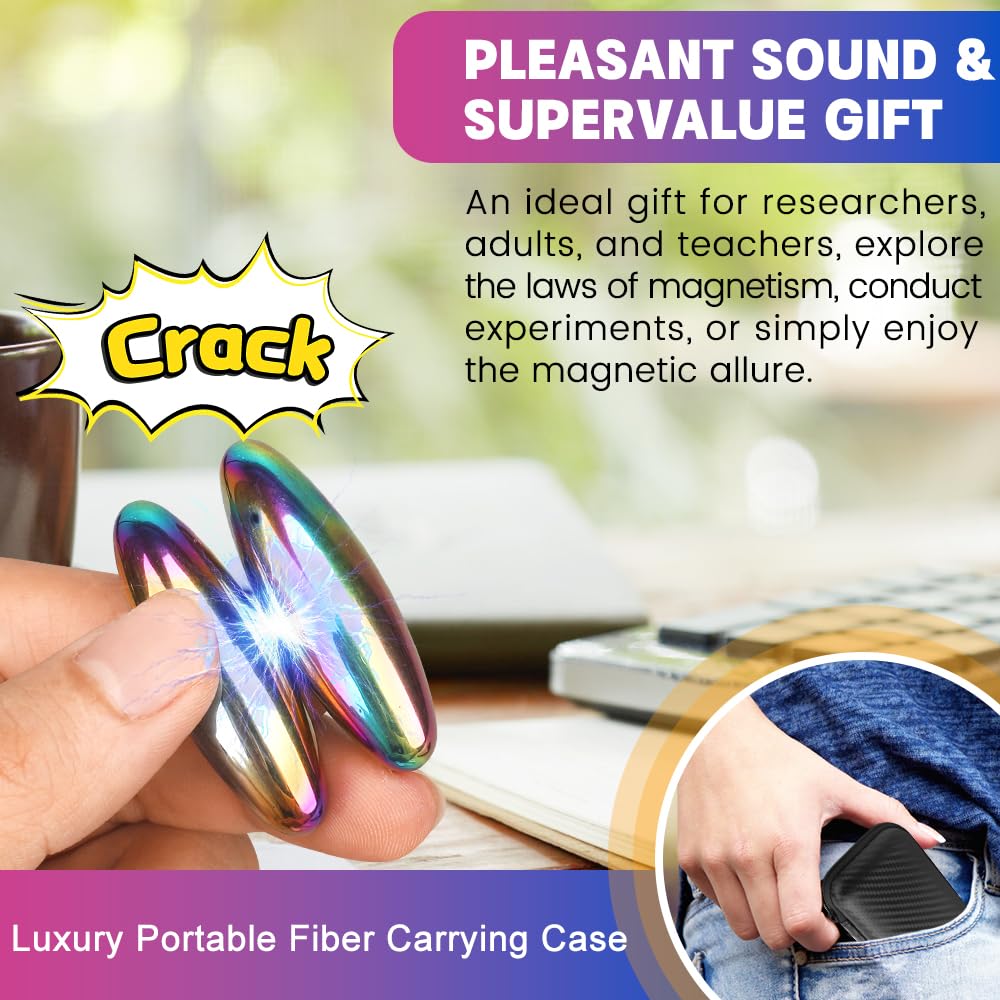 Slime Putty Set with Magnetic Ferrite Stones and Oval Magnets - Fidget Toy for Adults
